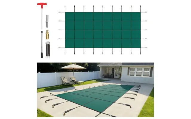 Vevor Inground Pool Safety Cover - 20 Ft X 42 Ft Rectangular Winter Pool Cover, Triple Stitched