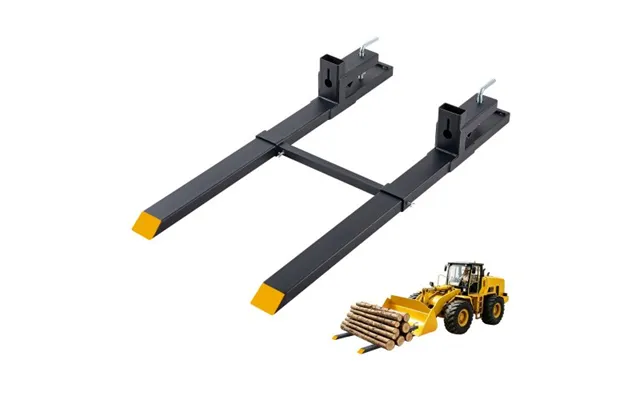 Vevor Pallet Forks 4000 Lbs Clamp-on Pallet Forks - 60 In Length Yellow Tips