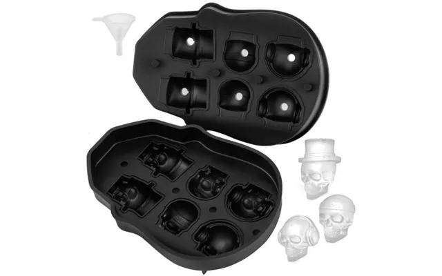 Vevor Skull Ice Cube Tray - 6-grid Skull Ice Ball Maker