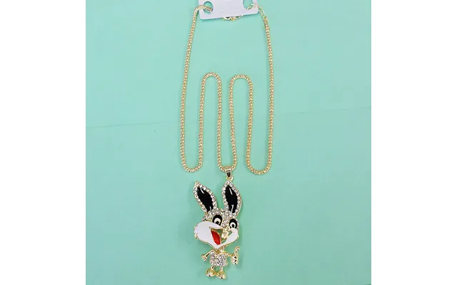 Women Fashion Rhinestone Bling Long Sweater Necklace - White Rabbit
