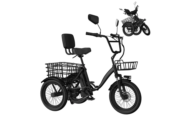 Electric Tricycle With 18''x3.0'' Fat Tires For Adult,3-wheel E Bike With 2 Baskets, Peak 750w Motor, 48v 13