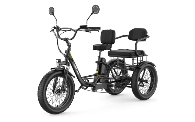 Vivi Fam01 Electric Trike Fat Tire Family Electric Tricycle Sgs Certified To Ul2849 - Black