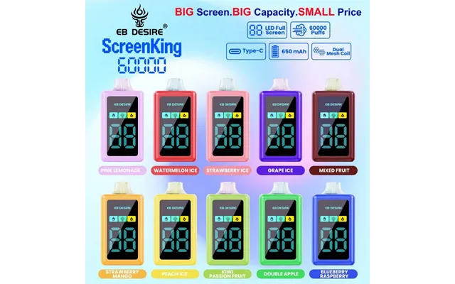 1 Bis 10 Stück Puff 60k Vape 60k Eu Lager E Shisha Vape 10 Stück Eb Desire Günstiger Vollbild-einweg-vape-pen 60k Vapes
