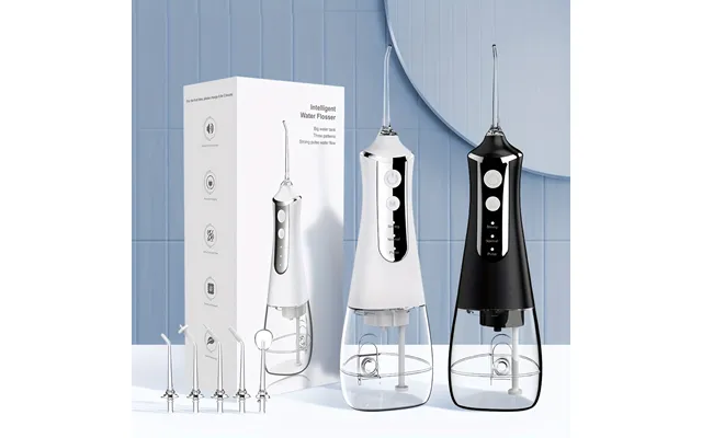 1 Set 300ml Rechargeable Cordless Water Flosser With 5 Jet Tips,and Detachable Reservoir - Perfect For Whitening Teeth A