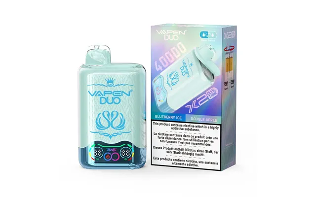 1 Stück Vapen Duo 2-in-1 Dual Tank 40.000 Züge Twins Einweg-vape Razz Zitronen-limetten-geschmack - 50