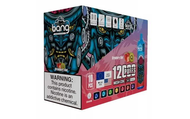 10 Stück Box Bang 12000 Puffs Einweg-vape E-zigaretten Puff 12k Vorgefüllte Pods Geschmack Erdbeere Kiwi