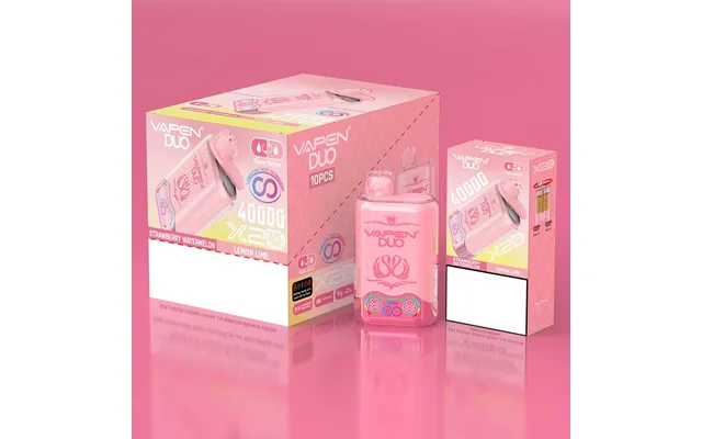 10 Stück Vapen Duo 2-in-1 Twins Einweg-vape 40.000 Züge - Dual-flavor Crystal