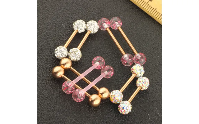 10-piece Set Hot-selling Puncture Jewelry Breast Ring Breast Nail Tongue Ring Tongue Nail Earring