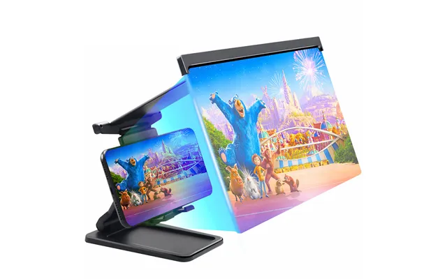 12 Inch Removable Phone Magnifying Glass Stand Magnifier Hd Video Amplifier Enlarged Screen Bracket