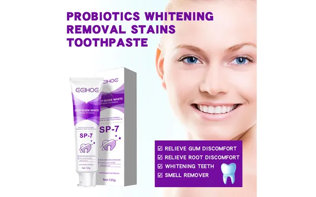 120g Sp7 Probiotic Toothpaste Teeth Whitening Gum Care Brighten Yellow Oral Care Repair Fresh Breath Teeth Stain Cleanin