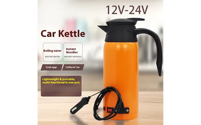 12v 24v Dual Voltage Car Kettle - Fast Heating Portable Electric Travel Kettle With Smart Auto Shut-off