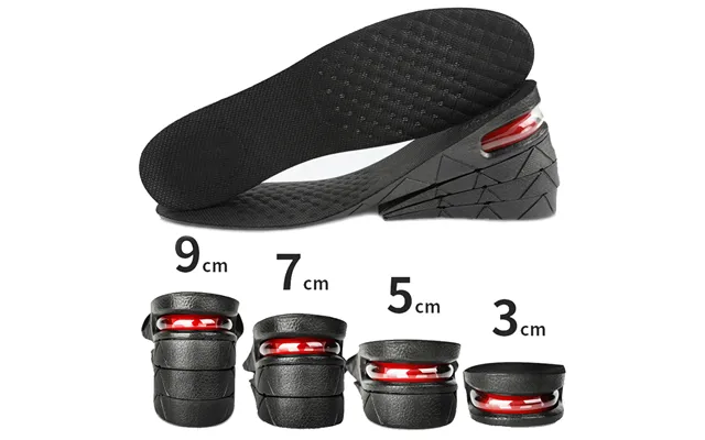 1pair 3-9cm Invisible Increase Insole Cushion Height Ajustable Shoe Heel Insoles Insert Taller Support Absorbant