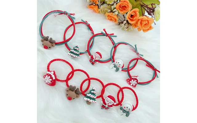 1pc Christmas Adult Children Head Rope High Elastic Double Color Hair Tie Hair Rope Ins