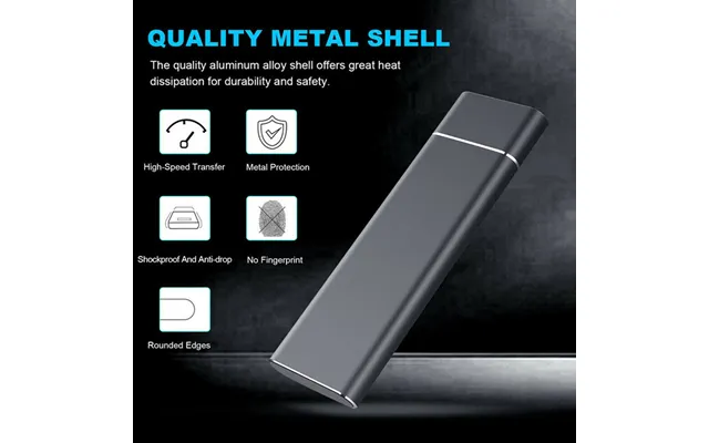 1tb 2tb 4tb Portable Type-c Ssd High-speed Transmission External Solid State Drive Reliable Data Backup Storage Efficien