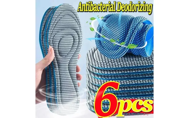 2 6pcs Memory Foam Orthopedic Insoles For Men Women Shoes Antibacterial Deodorization Sweat Absorption Insert Sport