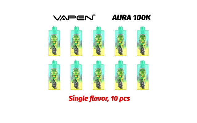 2% Nic - 10pcs Vapen Aura 100000 Puffs Vape Eu Warehouse