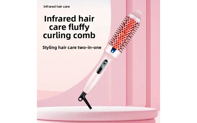 2-in-1 Hair Straightener & Curling Brush - Portable Styling Tool For Short To Medium Hair Quick Heat-up Tangle-free Desi