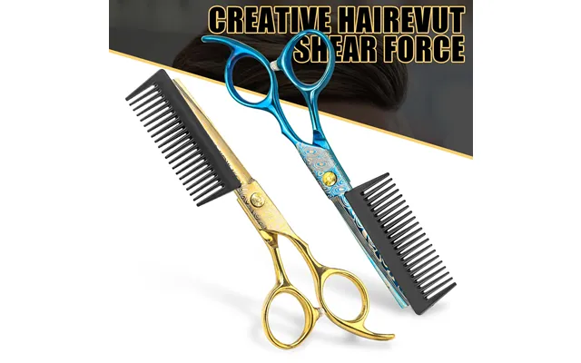 2-in-1scissors Professional Barber Hairdressing Shears Cutting Barber Shop Hair Scissors