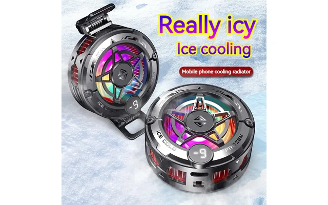 20 Universal Portable Magnetic Semiconductor Phone Cooler With Digital Display Rgb Lights Powerful Cooli Fan For