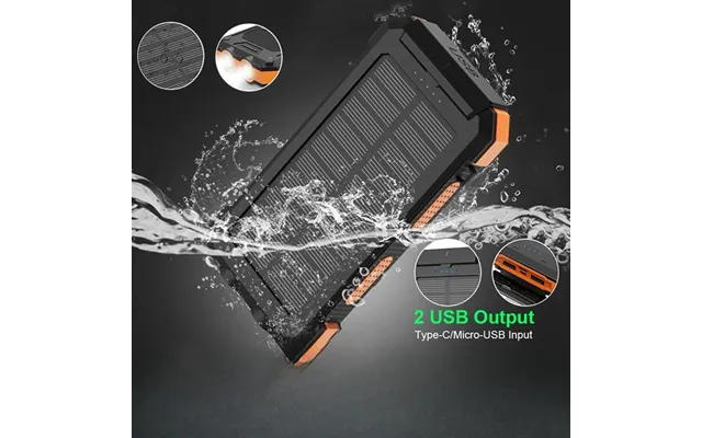 20000 Mah Energy Waterproof Power Bank Dual Usb Charger Lighting Compass For Iphone Android Solar Powerbank