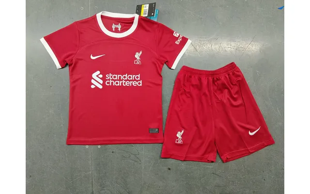 2023-2024 Kids Liver-pool Home And Away Soccer Football Jersey Kits Short Shirt Set