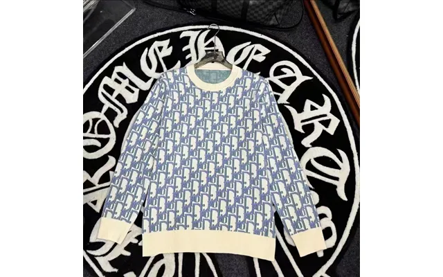 2024 Herbst Winter Herren Strickpullover Mit Rundhals-buchstaben - Alten Blumen Voller Druck