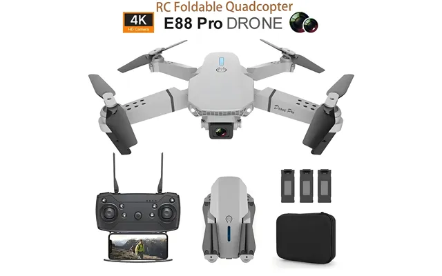 2024 New E88 Pro Wifi Fpv Drone Wide Angle Hd 4k 1080p Camera Height Hold Rc Foldable Quadcopter Dron Helicopter Toys