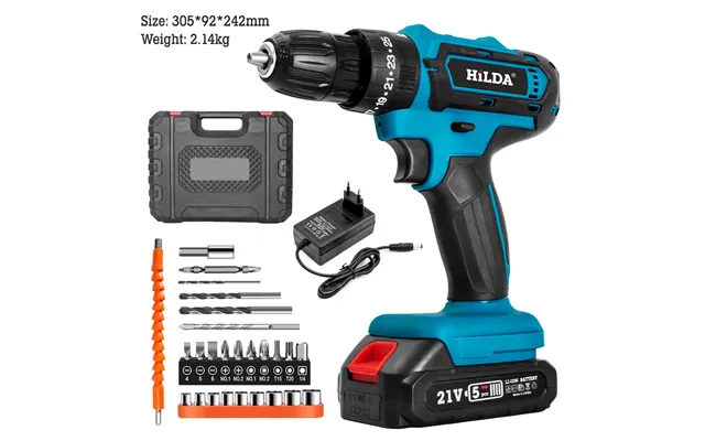 21v Brushless Cordless Drill 2-speed Adjustable Electric Drill For Home Diy - Wood & Metal Drilling Lightweight