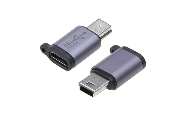 2pcs Mini Usb Type-c Adapter Female To Micro Usb Male Converter Connector Aluminum Alloy