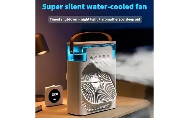 3 In 1 Smart Healthy Fan Light Emitting Diode Night Light Portable Humidifier With Air Conditioning Home Office New Air 