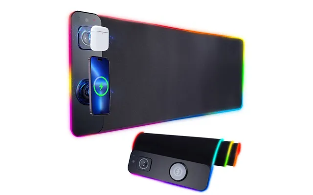 3-in-1 Magnetic Suction Super Large Batch Office Desk Pad - Wireless Charging Luminous Mouse Pad
