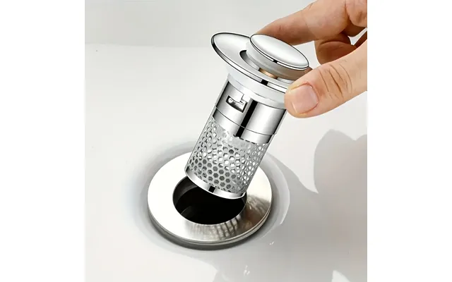 304 Stainless Steel Sink Drain Stopper With Filter Screen - Anti-clog Hair Catcher Drain Plug