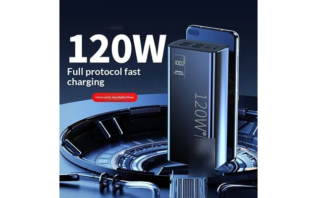 3c Certified 120w Super Fast Charging Power Bank Ultra Large Capacity 30000mah 80000mah Digital Display Portable Charger