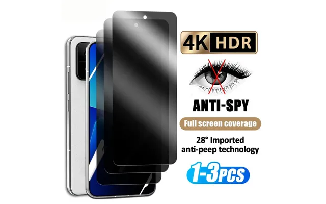 3pcs Full Cover Privacy Screen Protector For Xiaomi Mi 12t 11t Pro 13 12 10 10t 11 Lite 5g Ne Anti-spy Tempered Glass