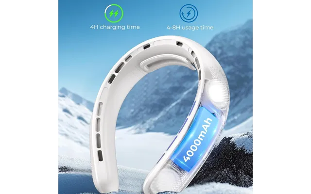 4-motor Bladeless Neck Fan - Usb Rechargeable, Ultra-quiet & Portable For Outdoor Travel Lightweight, Hands-free Cooling