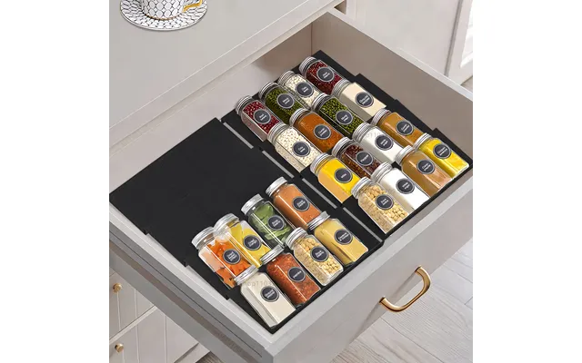 4-tier Spice Shelf - Adjustable Cabinet Organizer Space Saving For Jars Eu Kitchen Storage