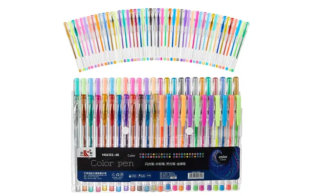 48-color Glitter Gel Pen Set For Students - Artists & Note-taking Vibrant Shimmer