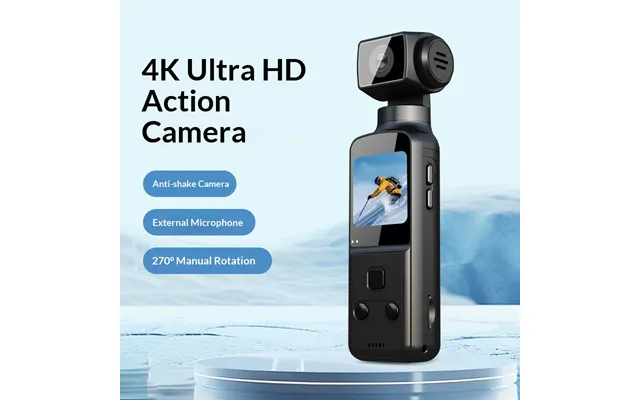 4k 5k Wifi Pocket Camera - Ultra Hd Mini Action Cam With Anti-shake, 270 Rotation & Waterproof Case Perfect For Vlogging