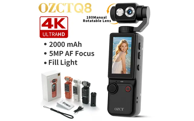 4k Ultra-clear Handheld Action Portable Vlog Camera With Autofocus - Rotating Lens