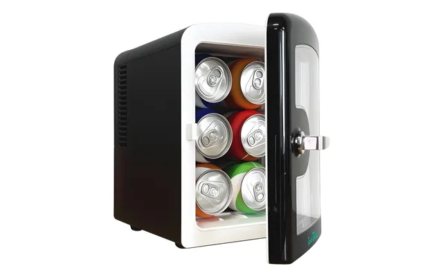4l 6 Can Mini Fridge - Portable Cooler And Warmer Compact Refrigerators Black