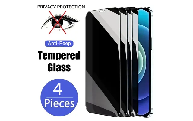 4pcs Anti Spy Privacy Protection Tempered Glass Film For Iphone 15 14 13 12 Mini 11 Pro X Xs Max Xr Clear Screen