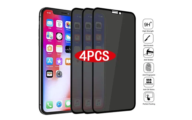 4pcs Anti Spy Tempered Glass For Iphone 14 13 12 11 Pro Max 14plus 12mini 13mini Xsmax Xr X 8 7 6s 6 Plus Se2020 Screen 