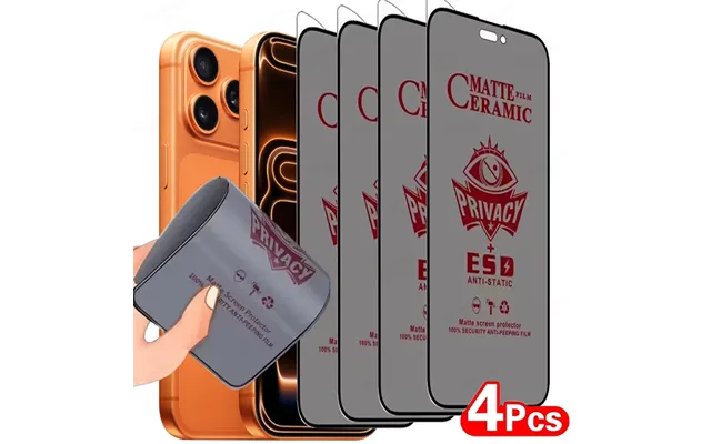 4pcs Matte Privacy Screen Protector 17 16 15 14 11 13 12 Pro Max Plus Mini Xs Xr Anti-spy Ceramic Film For Iphone Air