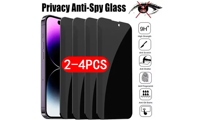 4pcs Privacy Screen Protectors For Iphone 12 13 14 15 Pro Max 15plus 12mini 13mini 7 8 Plus Se2 Anti-spy Tempered Glass 
