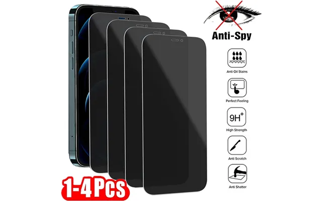4pcs Privacy Screen Protectors For Iphone 16 15 14 12 13 11 Pro Max 16e 12mini 13mini 7 8 6 Plus Anti-spy Tempered Glass
