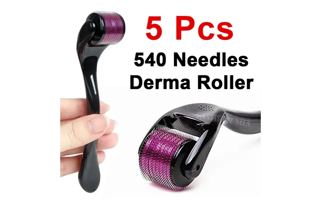5 Pcs Titanium Derma Hair Growth Beard 540 Microneedle For Facial Skin Care Body Mts Micro Needle Roller Treatment