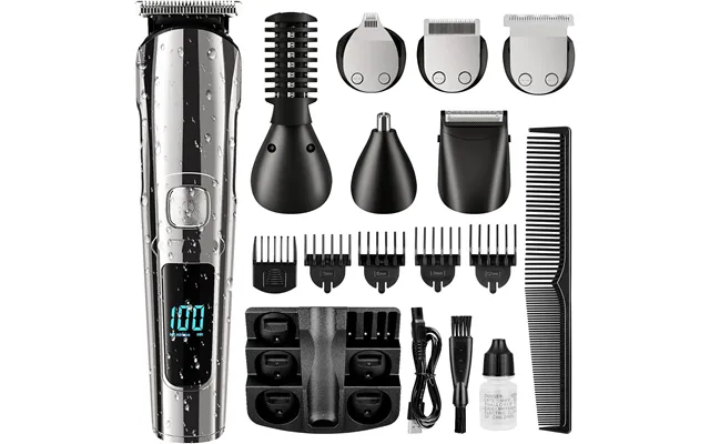 5-in-1 Multifunctional Hair Clipper & Trimmer - Usb Rechargeable, Waterproof, Led Display For Men’s Haircut, Beard & Bod