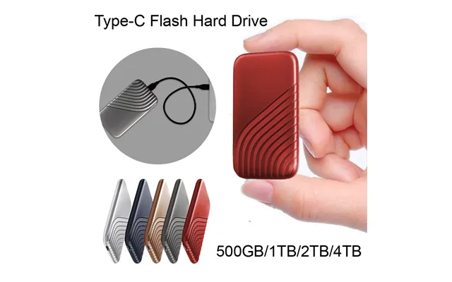 500gb 1tb 2tb 4tb Hard Drive High-speed Transmission Stable Output Data Storage Type-c Flash Hard Drive Computer Accesso