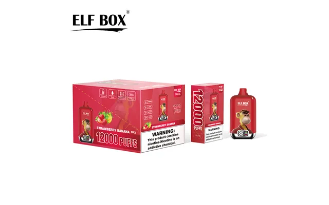 500mah Elf Box Digital 12000 Puffs Blue Razz Ice Fruchtiger Geschmack Einwegartikel Vape Elektronische Zigaretten Geräte