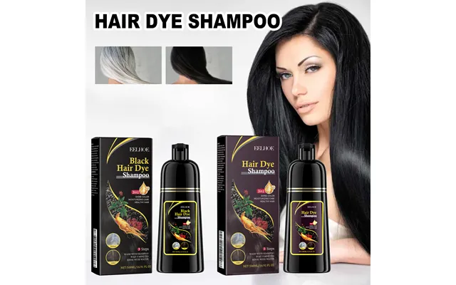 500ml Eelhoe Black Hair Shampoo Natural Fast Dye Repair Dry Damage Protect Hair Roots Clean Nourish Natural Herb Black S